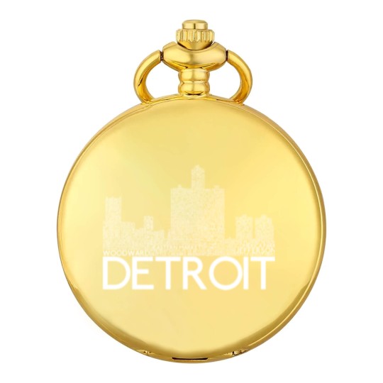 Discover Detroit Skyline Word Art Print - Detroit - Pocket Watches