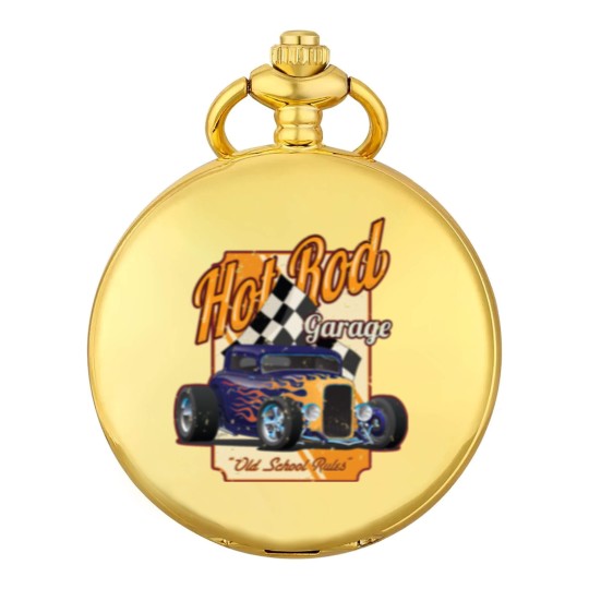 Discover Hot Rod Garage Old School Rules Pocket Watches