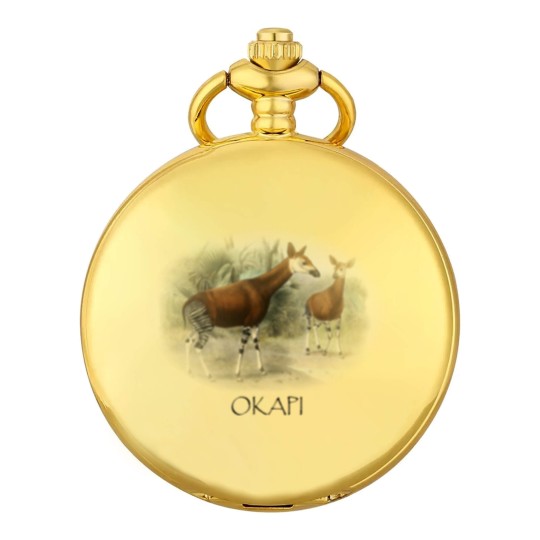 Discover Okapi Mom And Baby Zebra Giraffe Wild Forest Lover Pocket Watches