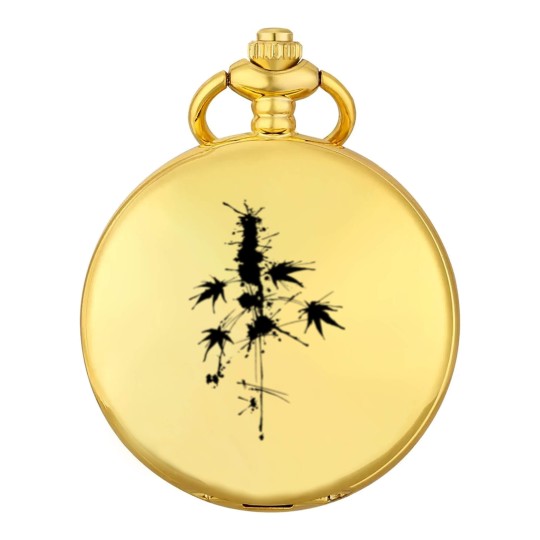 Discover Watercolor/Splatter cannabis plant Pocket Watches