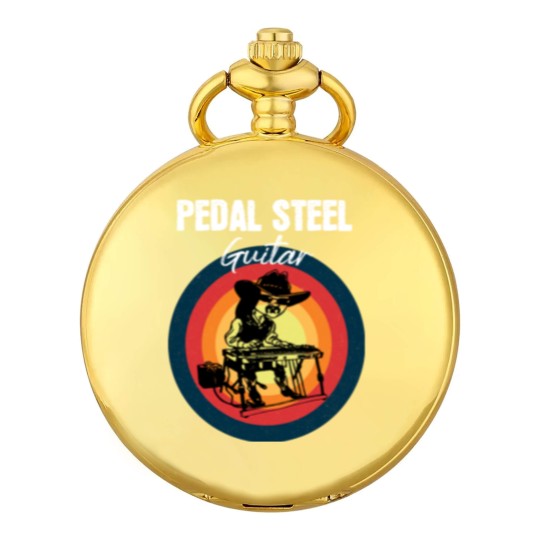Discover Vintage Pedal Steel Guitar Player Musician Pocket Watches