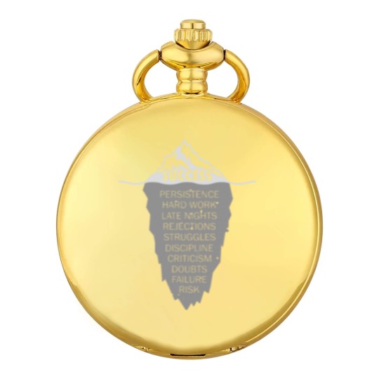 Discover Success Iceberg Illusion Concept - Vintage Grunge Pocket Watches