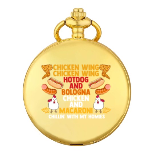 Discover Chicken Wing Macaroni Song Foodie Music Lover Pocket Watches