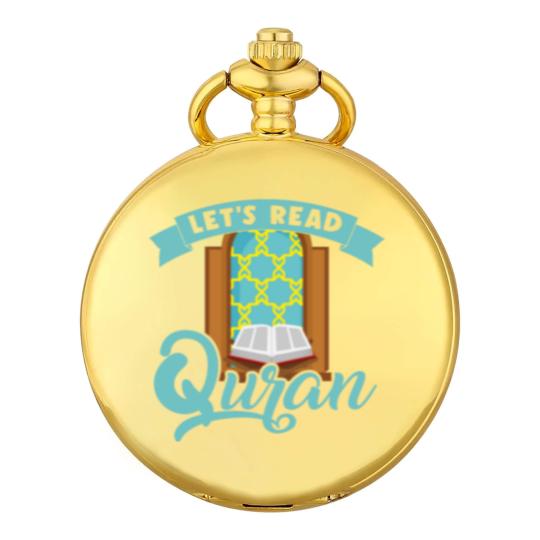 Discover Let´s Read Quran Mosque Islam Allah Prayer Gift Pocket Watches
