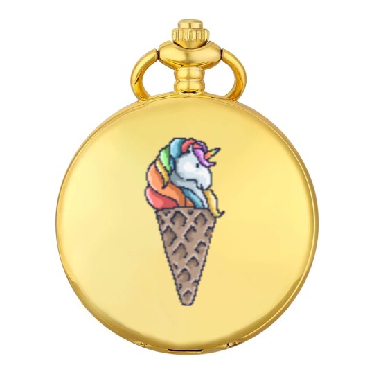 Discover ice cream Unicorn Cone Pocket Watches