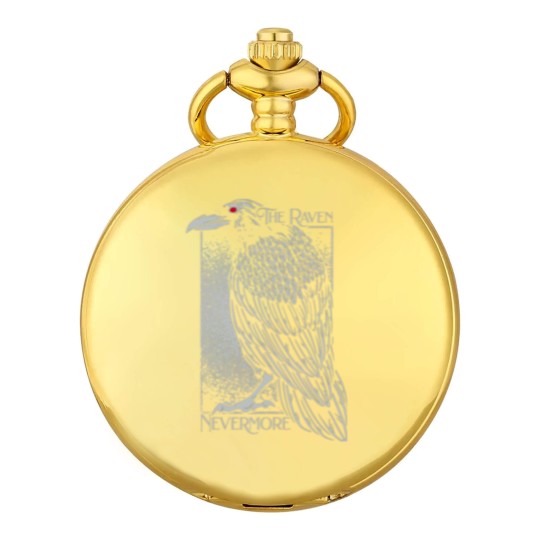 Discover Edgar Allan Poe The Raven Nevermore Distressed Pocket Watches