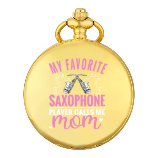 Discover Saxophone Mom Jazz Music Instrument Saxophone Pocket Watches