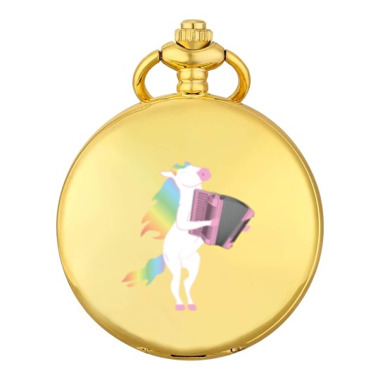 Discover Unicorn Playing Accordion Pocket Watches for Musicians Pocket Watches