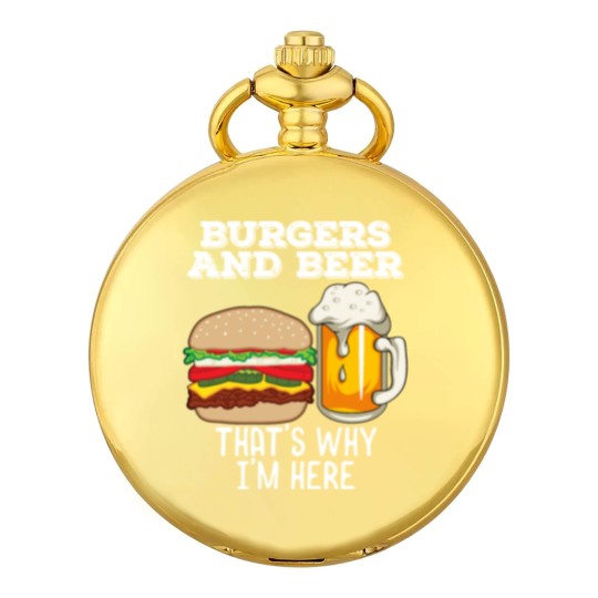 Discover BBq Barbecue Quote Burgers & Beer Fast Food Lover Pocket Watches