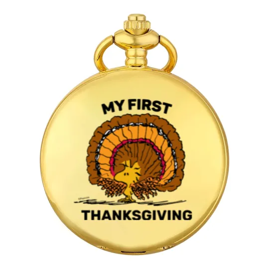 Discover Peanuts | Woodstock Turkey -My 1st Thanksgiving Pocket Watches