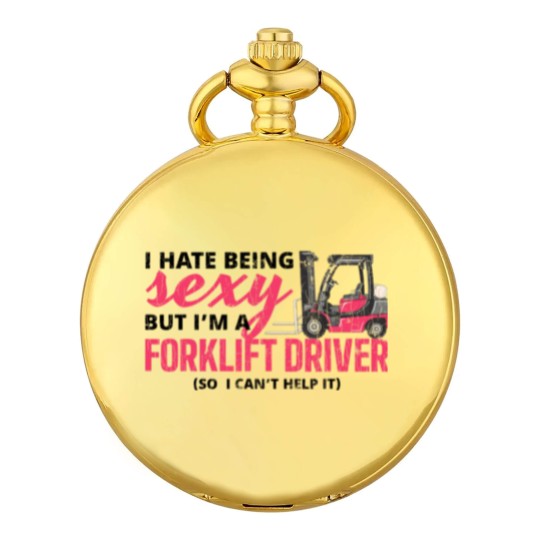 Discover Forklift Driver Apparel Forklift Operator Funny Gift Pocket Watches