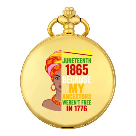 Discover Juneteenth Queen Melanin African American Women Pocket Watches Pocket Watches