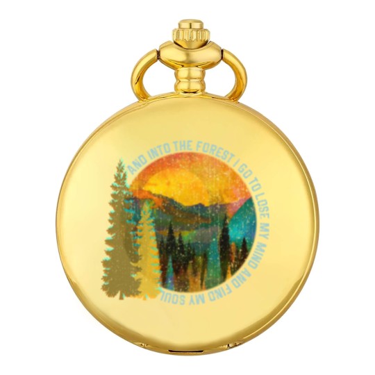 Discover Into The Forest I Go Hiking Pocket Watches Nature Lover Ca Pocket Watches