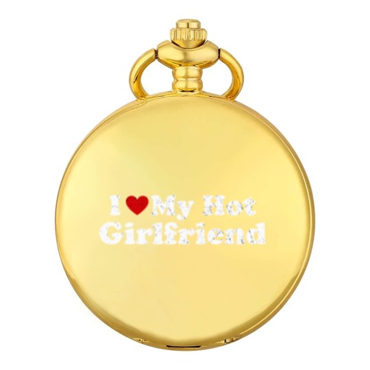 Discover I Love My Hot Girlfriend Funny Vintage Distressed Pocket Watches