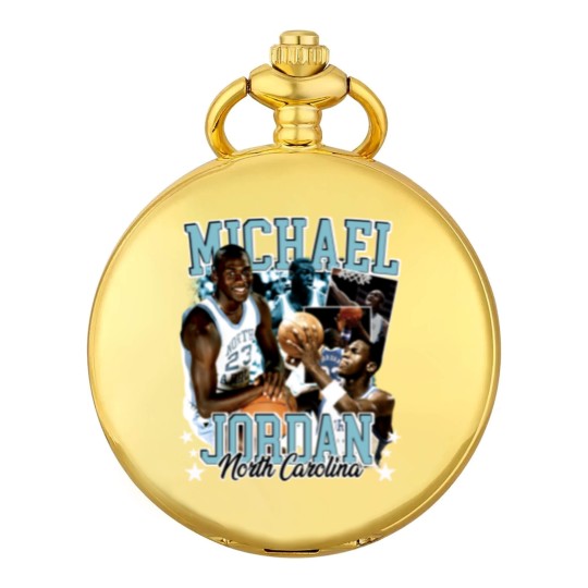 Discover Michael Jordan UNC 90s Style Vintage Bootleg Pocket Watches graphic Pocket Watches