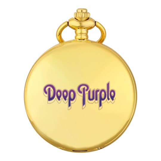 Discover Deep Purple Unisex Pocket Watches: Vintage Logo
