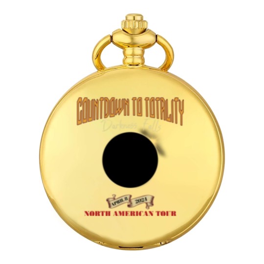 Discover Total Solar Eclipse Pocket Watches April 8th 2024, Rock Concert Tour Pocket Watches with Path of Totality Cities