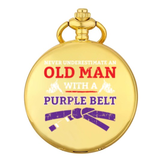 Discover Jiu Jitsu Pocket Watches Old Man Pocket Watches Purple Belt Pocket Watches Pocket Watches
