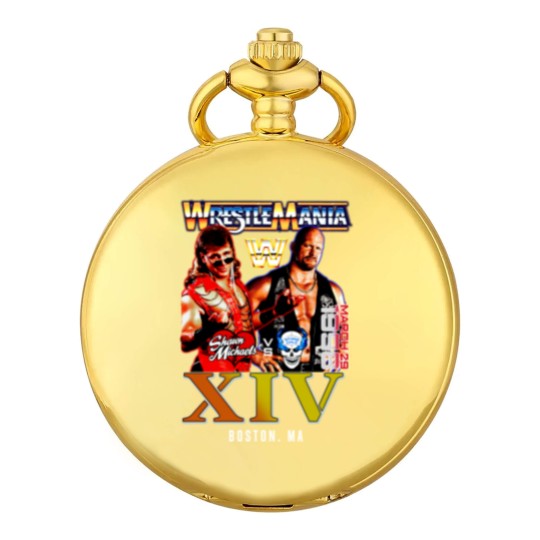 Discover New Wrestling Entertainment WrestleMania XIV 1998 Stone Cold Shawn Michaels Vintage Pocket Watches