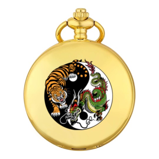 Discover dragon and tiger yin yang symbol Pocket Watches