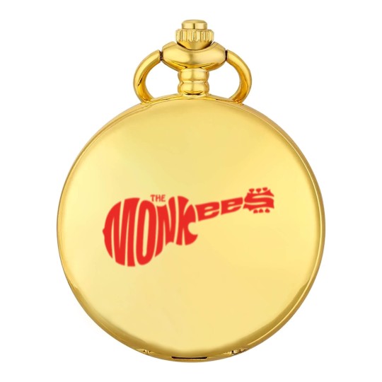 Discover The Monkees Classic Red Guitar Logo White Pocket Watches