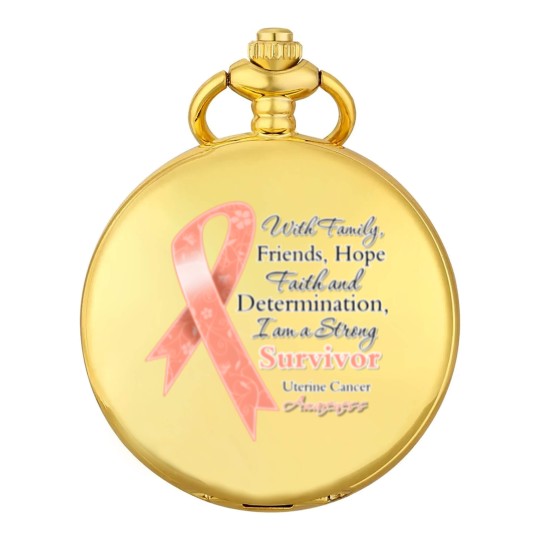 Discover Uterine Cancer Support Strong Survivor Pocket Watches