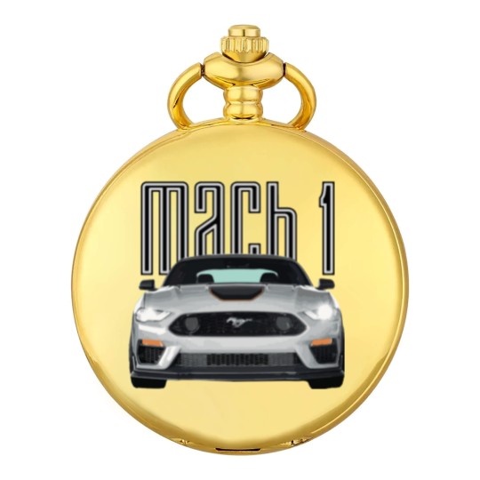 Discover MACH 1 Mustang GT 5.0L V8 Performance Car Fighter Jet Gray STANCE - Mach 1 Mustang - Zip Pocket Watches