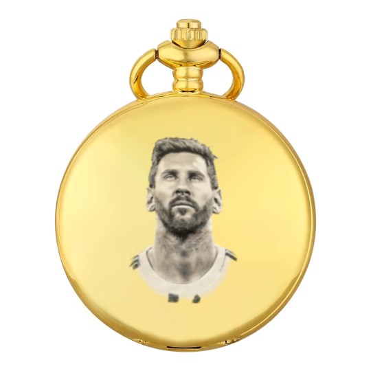 Discover Lionel Messi face Argentina Mens cotton Pocket Watches Qatar 2022