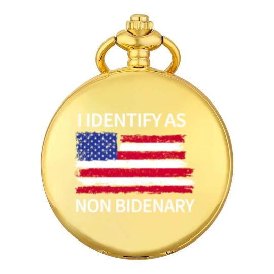Discover I Identify As Non Bidenary Pocket Watches, Conservative Pocket Watches, Trump Pocket Watches