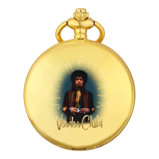 Discover Jimi Hendrix Gold Voodoo Child Pocket Watches