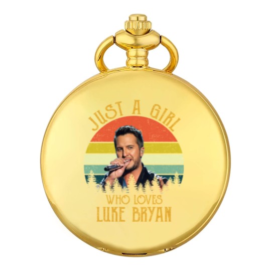 Discover Just A Girl Who Loves Luke Bryan Racerback Pocket Watches