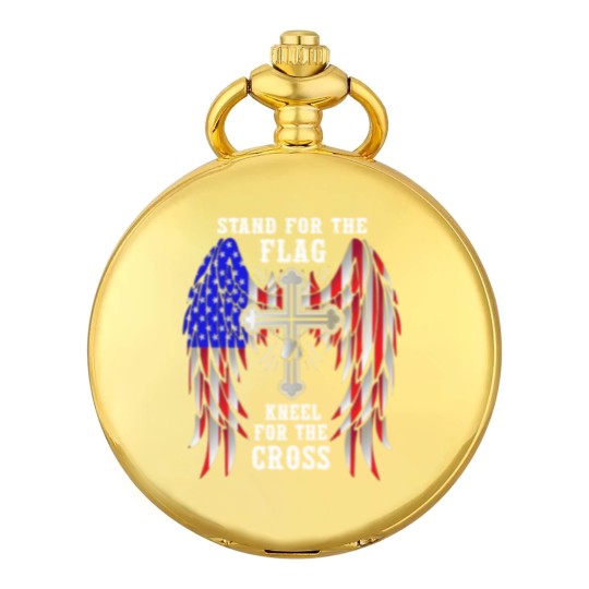 Discover Stand For The Flag Kneel For The Cross Pocket Watches