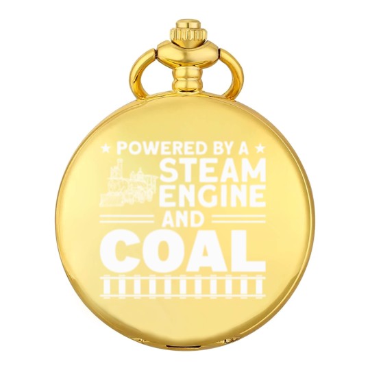 Discover Train Ride Steam Train Locomotive Pocket Watches