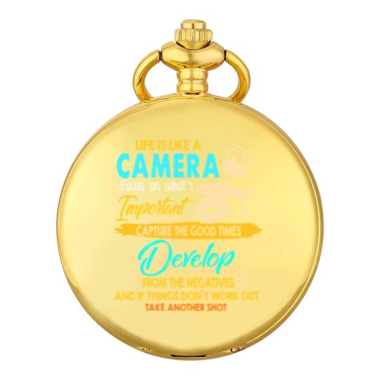 Discover Funny Photographer Gift Photography Lover Life Is Like A Camera Photographer's Shot Pocket Watches