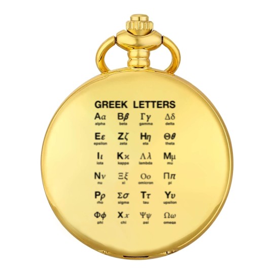 Discover Greek Letters Pocket Watches