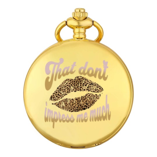 Discover Shania Twain That don't Impress me Leopard Cheetah Print Pocket Watches