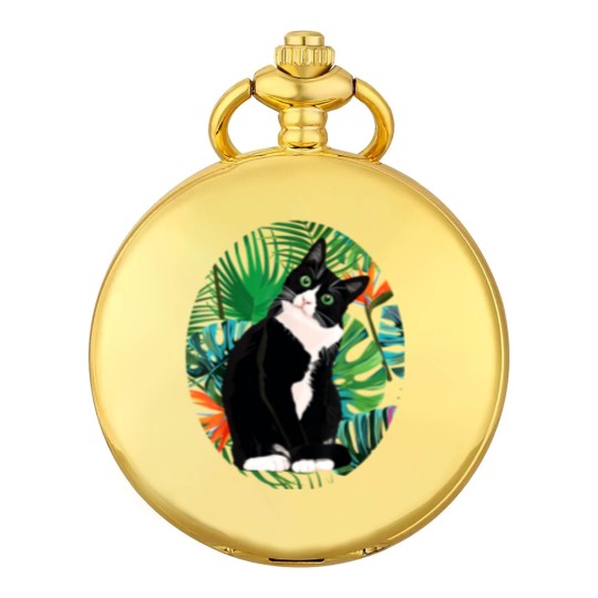 Discover Tuxedo Cat Tropical Gift Animal Lovers Pocket Watches