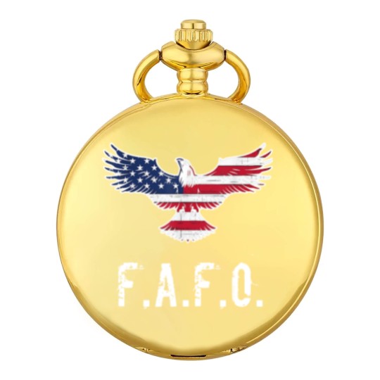 Discover Patriotic American Flag Eagle FAFO / F.A. & F.O. B Zip Pocket Watches