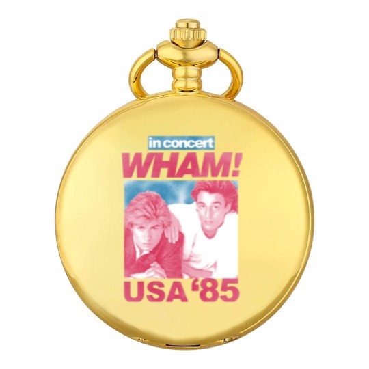 Discover Wham in Concert George Michael and Andrew Ridgeley USA '85 Adult Pocket Watches 80s Graphic Pocket Watches
