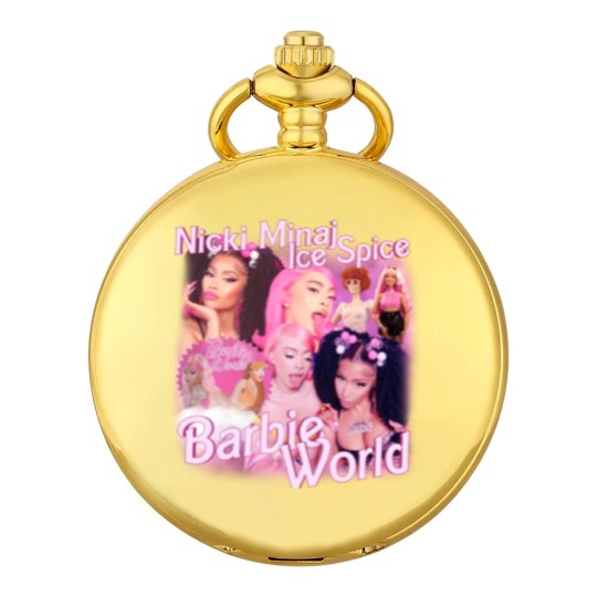 Discover Nicki Minaj x Ice Spice Vintage Rap Pocket Watches, Nicki Minaj x Ice Spice Barbie World Pocket Watches
