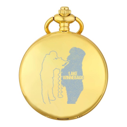 Discover Ice Fishing Lake Winnebago Wisconsin Fisherman Clo Pocket Watches