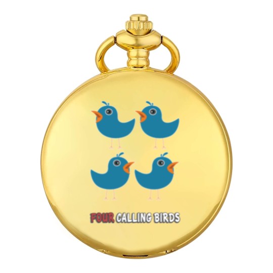 Discover Four Calling Birds Song 12 Days Christmas Pocket Watches