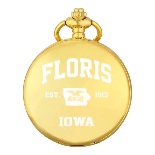 Discover Floris Iowa IA Vintage State Athletic Style Pocket Watches
