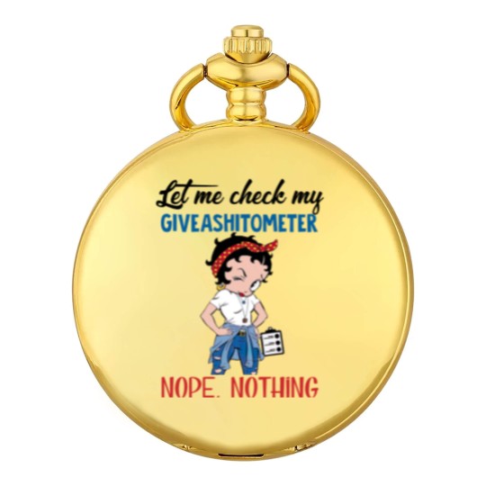 Discover Betty Boop Let Me Check My Giveashitometer Nope Nothing Vintage Pocket Watches