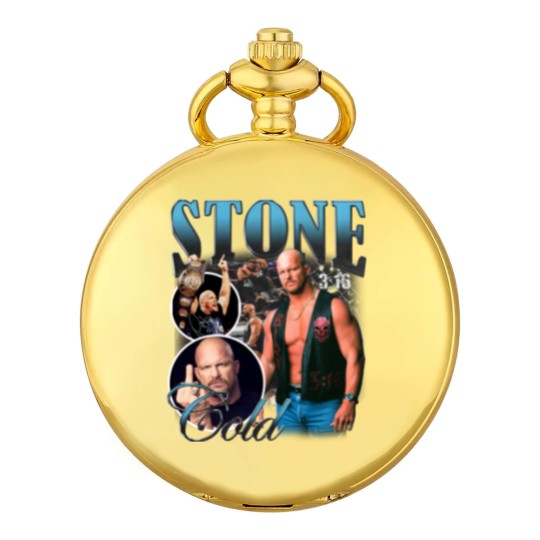 Discover Vintage Bootleg Style Stone Cold Pocket Watches, Steve Austin Wrestling Pocket Watches