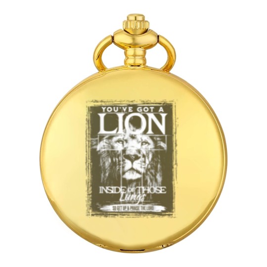 Discover Lion In Those Lungs Christian Pocket Watches, Christian Faith Pocket Watches, Gratitude Brandon Lake Pocket Watches