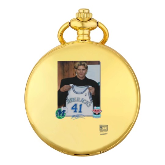 Discover Luka Doncic Mitchell & Ness Dirk Nowitzki Draft Jersey Pocket Watches
