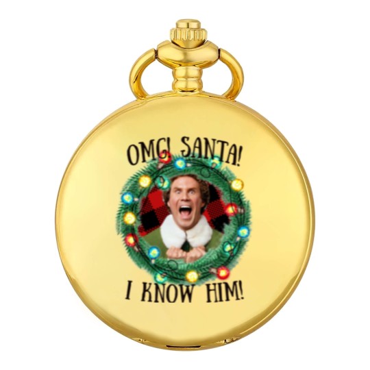 Discover Santa OMG I Know Him Pocket Watches, Christmas Movie Pocket Watches