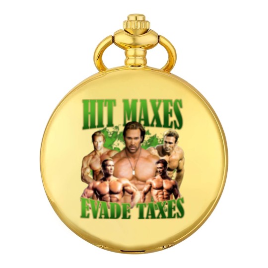 Discover Hit Maxes Evade Taxes Mike Ohearn Funny Meme Gym Pocket Watches