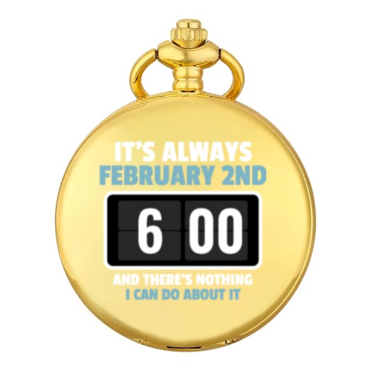 Discover Alarm Clock GroundHog Day Design Pocket Watches